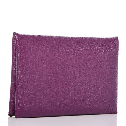 Hermes Chevre Mysore Calvi Card Case Anemone 3 of 8