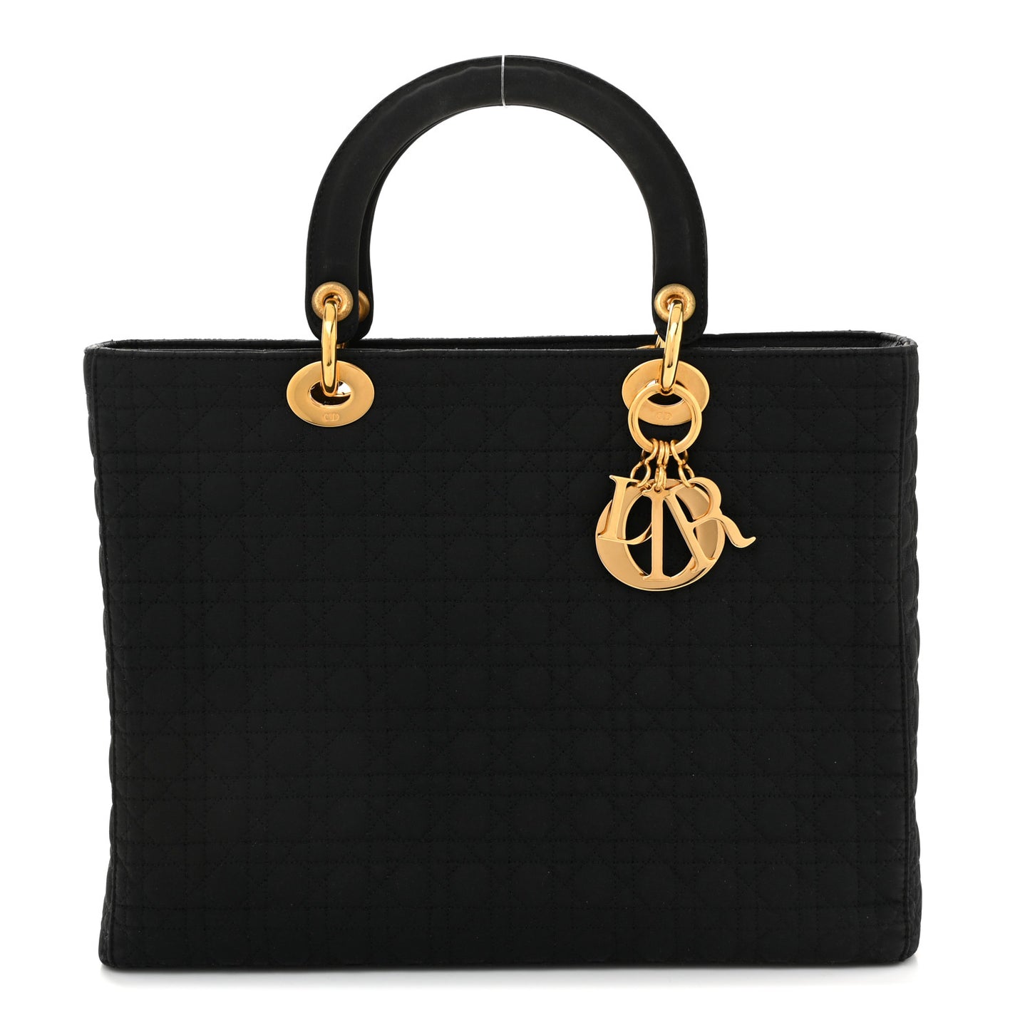 Nylon Cannage Large Lady Dior Black