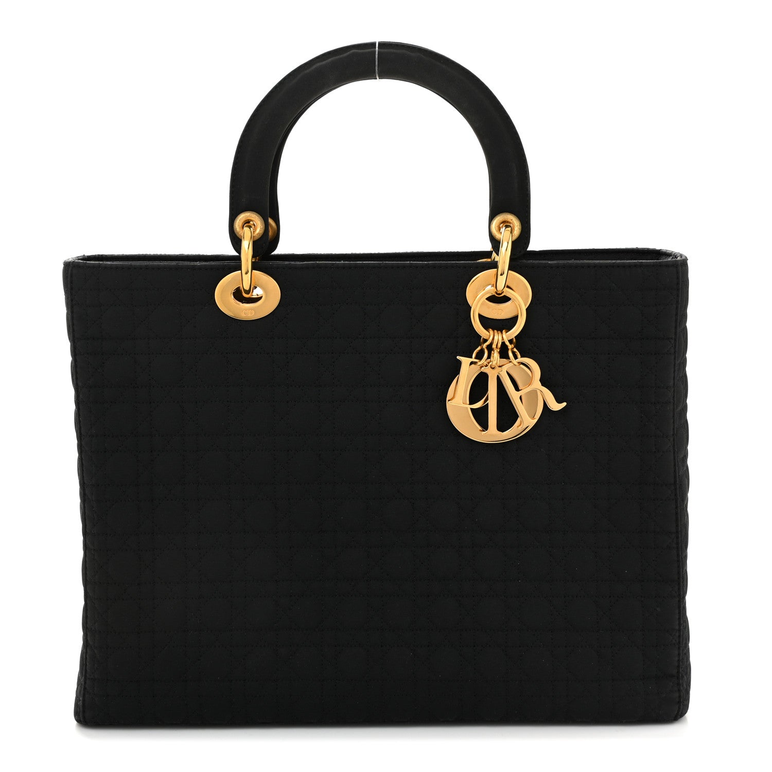 Christian Dior Nylon Cannage Large Lady Dior Black 1 of 9