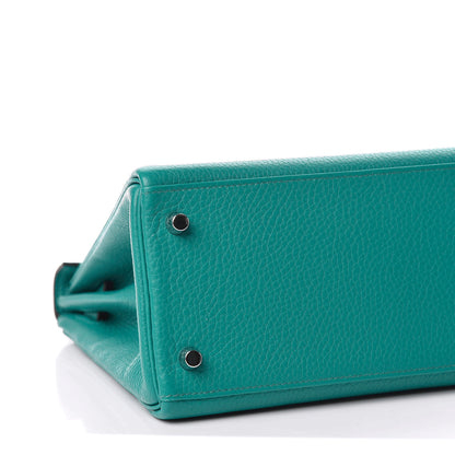 Hermes Taurillon Clemence Kelly Retourne 28 Bleu Paon 5 of 12