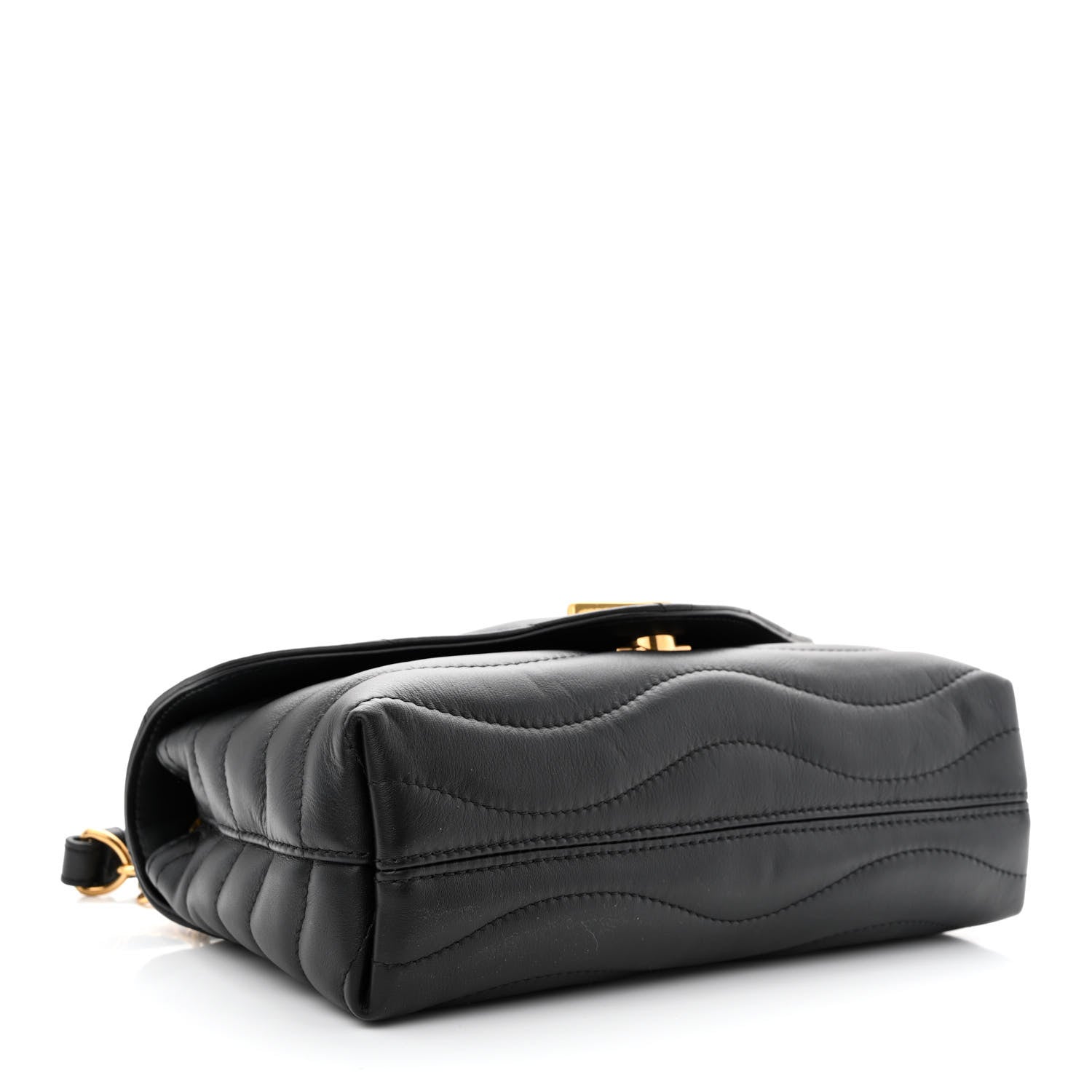 Louis Vuitton Calfskin LV New Wave Chain Bag Black 4 of 11