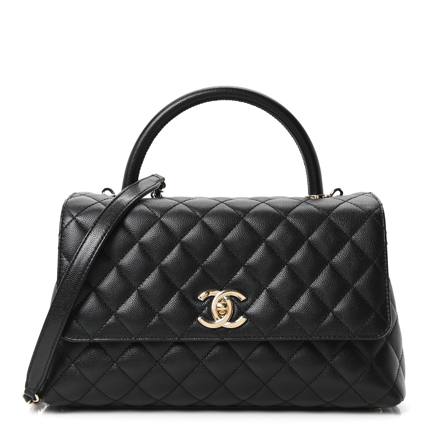 Chanel Caviar Quilted Small Coco Handle Flap Black 1 of 11