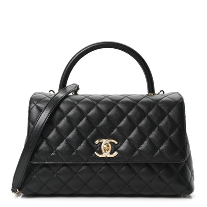 Chanel Caviar Quilted Small Coco Handle Flap Black 1 of 11