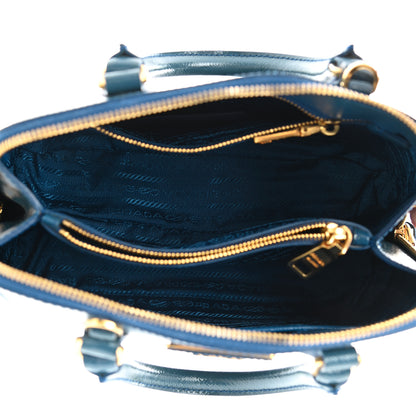 Prada Saffiano Vernice Small Promenade Tote Azzurro 5 of 10