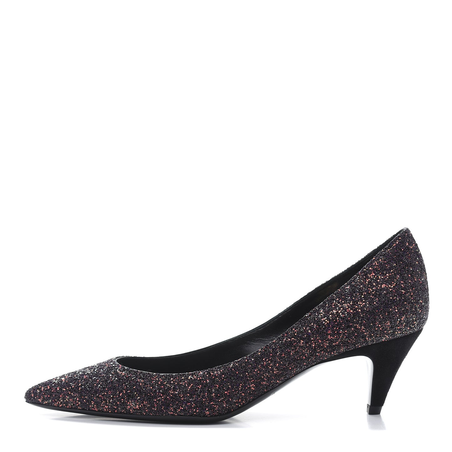 Charlotte Glitter Point-toe Kitten-Heel Pumps 37 Purple