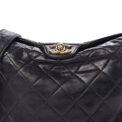 Chanel Lambskin Quilted Flap Shoulder Bag Black 10 of 10
