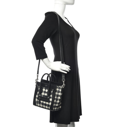 Celine Canvas Calfskin Nano Luggage White Black 2 of 18