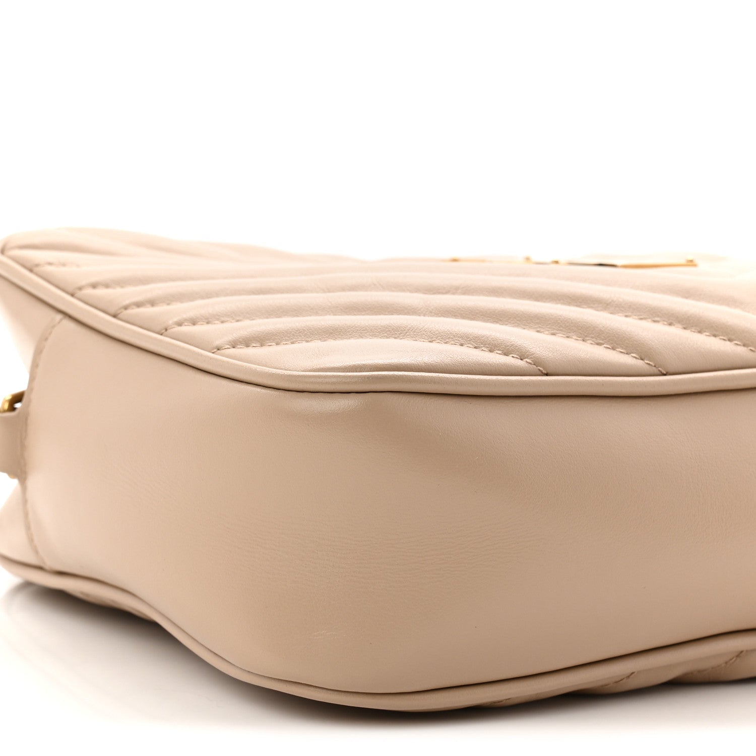Saint Laurent Calfskin Matelasse Monogram Lou Camera Bag Dark Beige 9 of 10