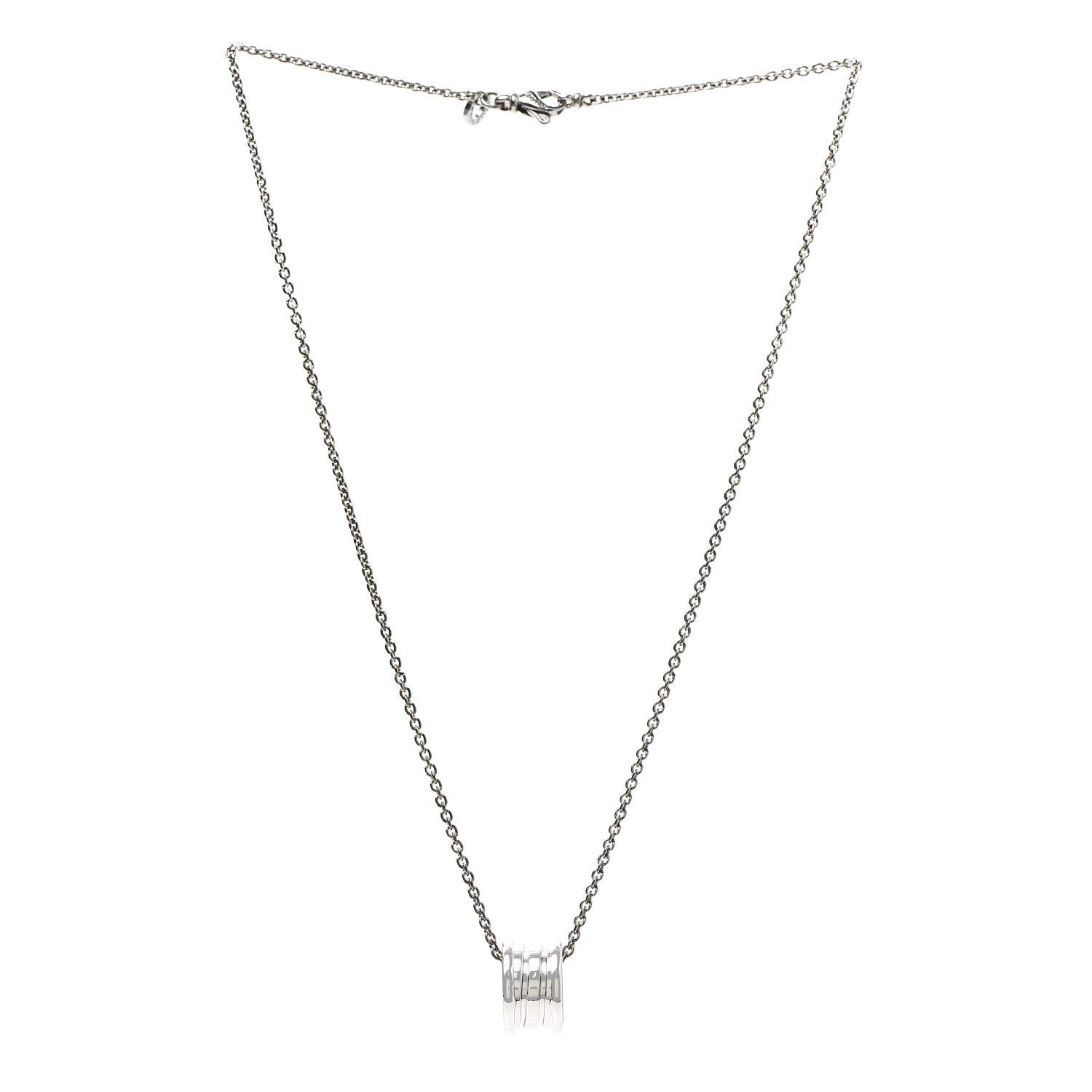 Bulgari 18K White Gold B.Zero1 Pendant Necklace 3 of 7