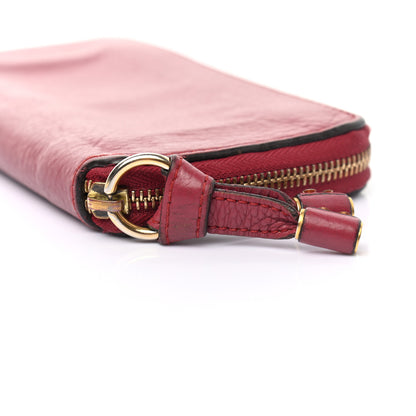 Chloe Grained Calfskin Marcie Long Zip Around Wallet Red 13 of 14