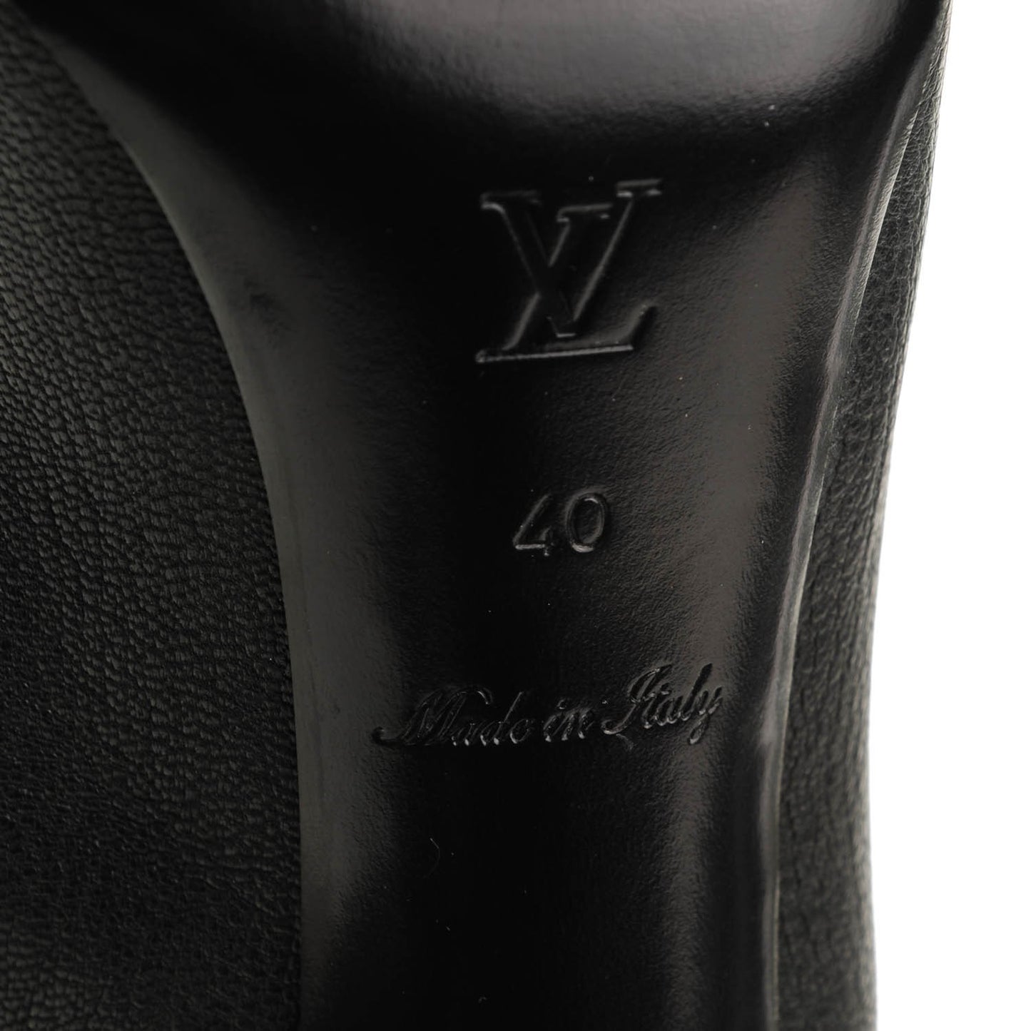 Grained Goatskin Queen Ankle Boots 40 Black