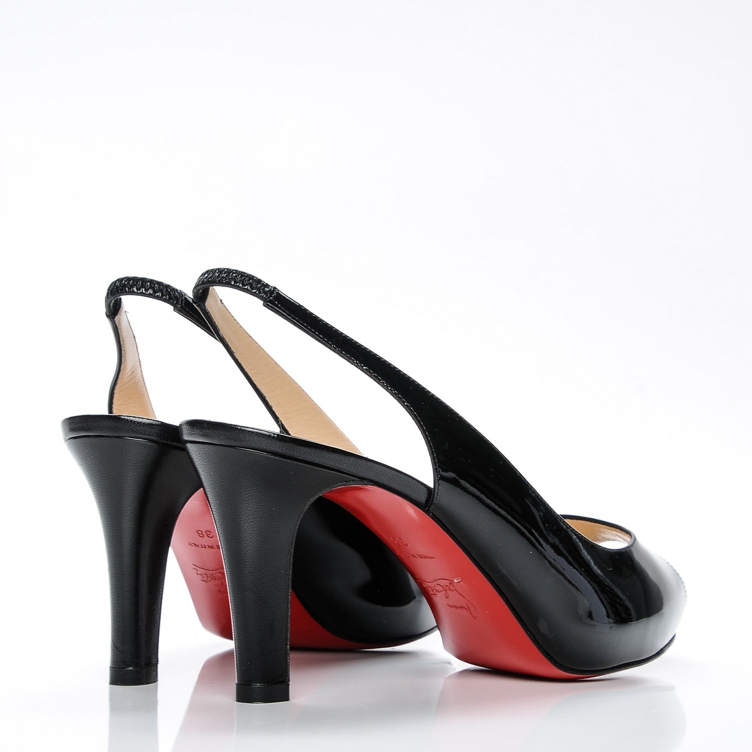 Christian Louboutin Patent No Prive 90 Pumps 38 Black 4 of 8
