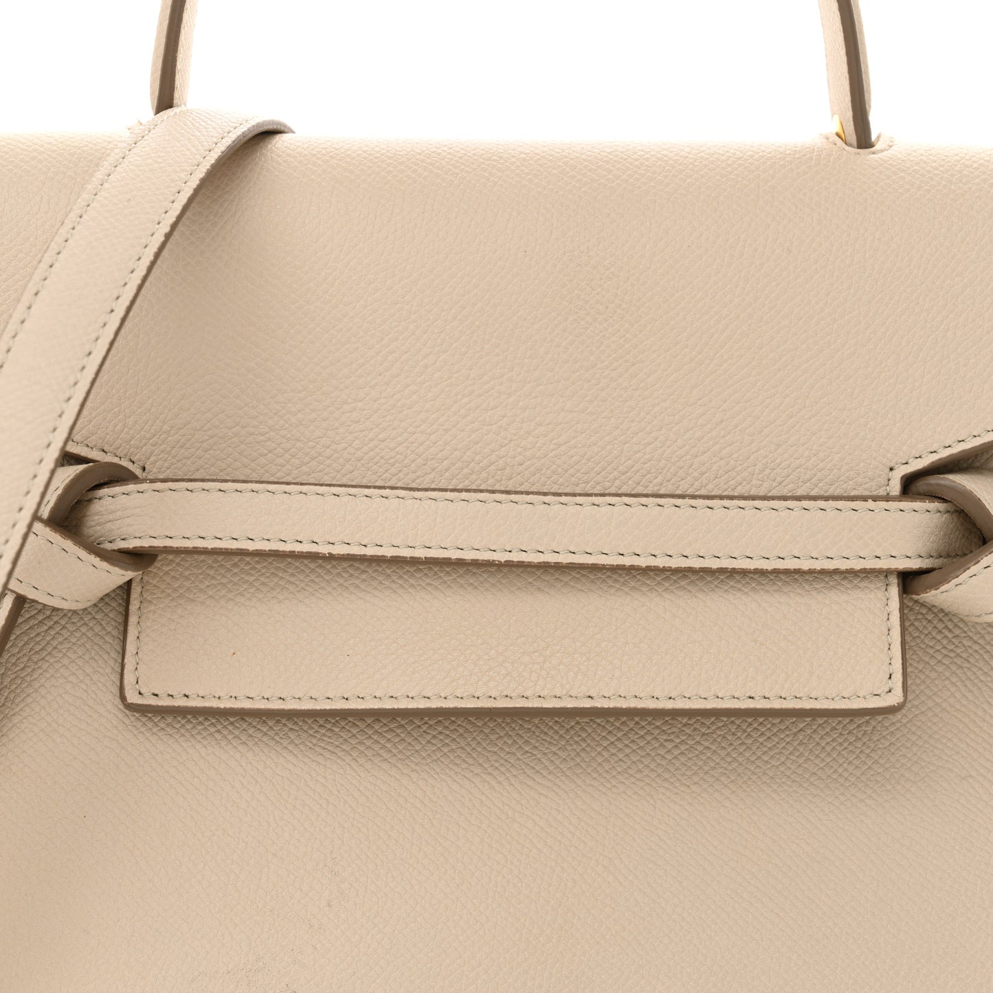 Grained Calfskin Micro Belt Bag Light Taupe