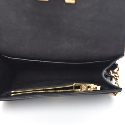 Louis Vuitton Patent Louise PM Chain Clutch Black 5 of 12