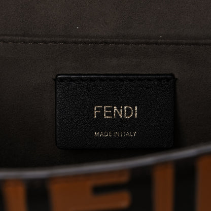 Fendi Vitello Century F is Fendi FF Embossed Kan I Shoulder Bag Orzo Tobacco 6 of 12