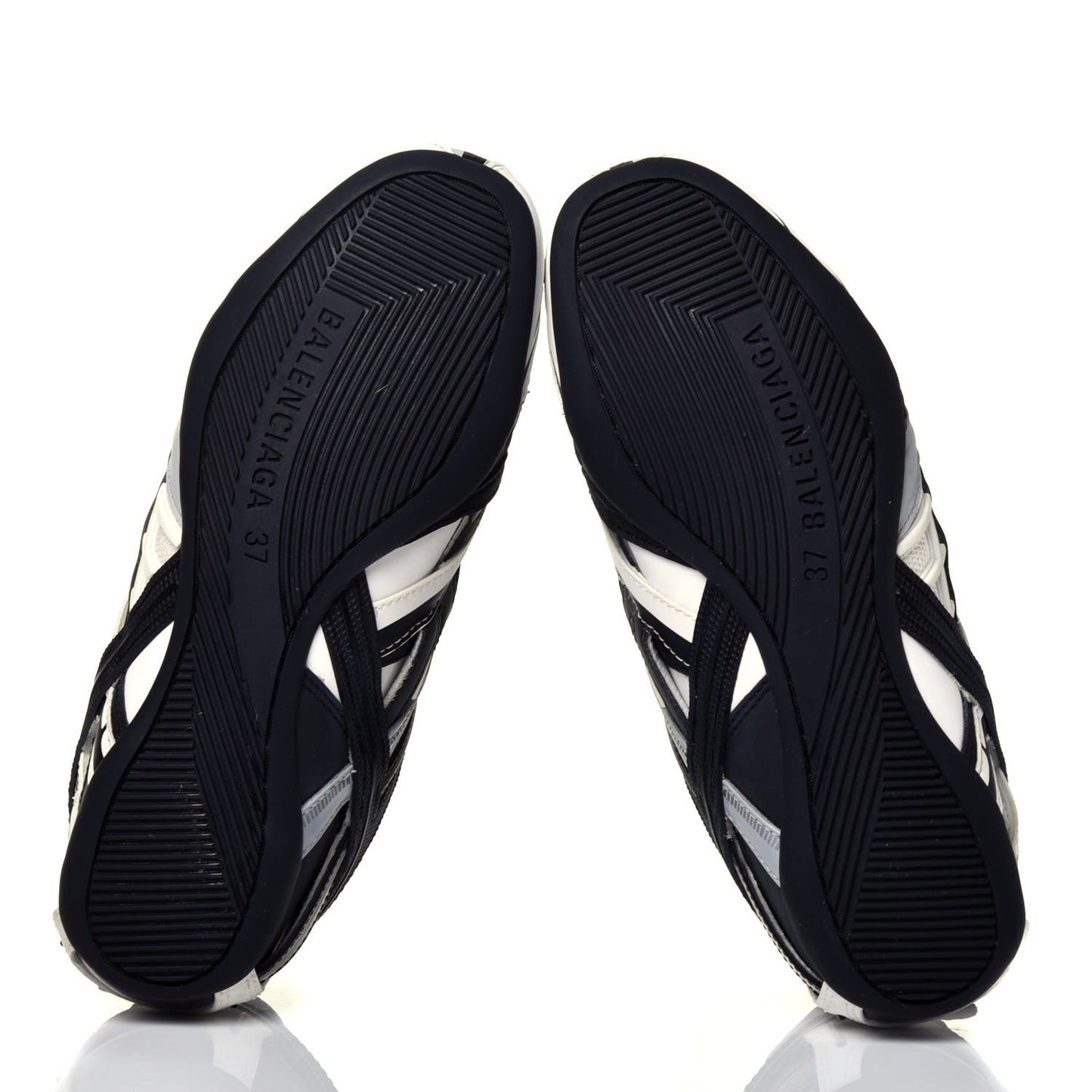 Mesh Rubber Womens Drive Sneakers 37 Light Grey Black