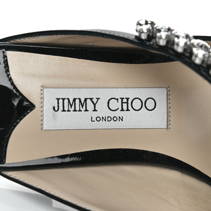Jimmy Choo Patent Calfskin Bing Flats 38 Black 6 of 8