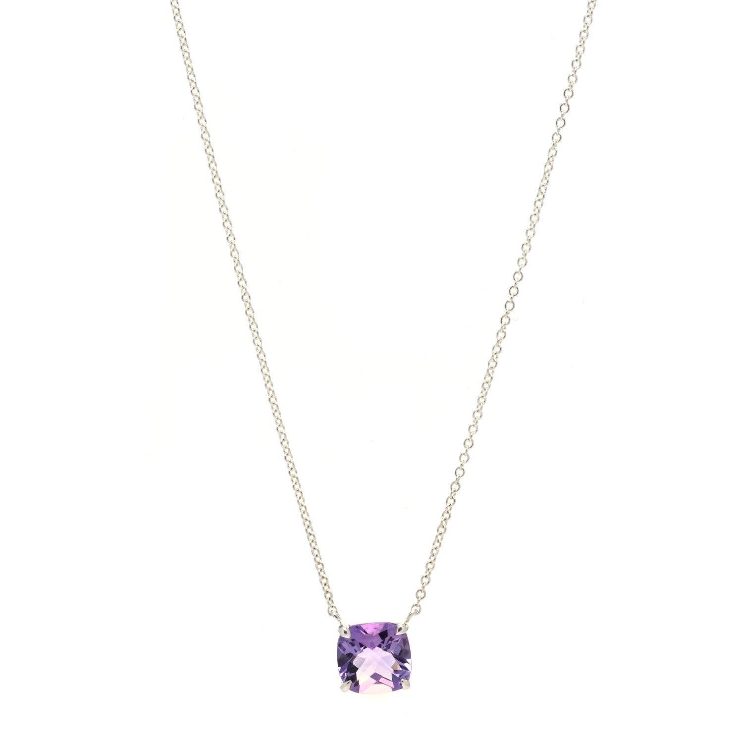 Tiffany Sterling Silver Amethyst Sparklers Pendant Necklace 1 of 5