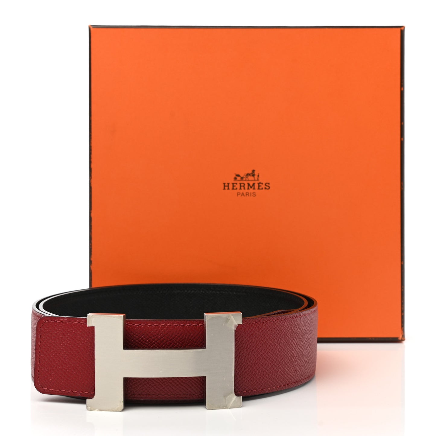 Epsom 42mm Constance 2 H Belt 100 Rouge Grenat Black