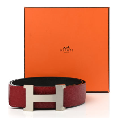 Hermes Epsom 42mm Constance 2 H Belt 100 Rouge Grenat Black 7 of 7