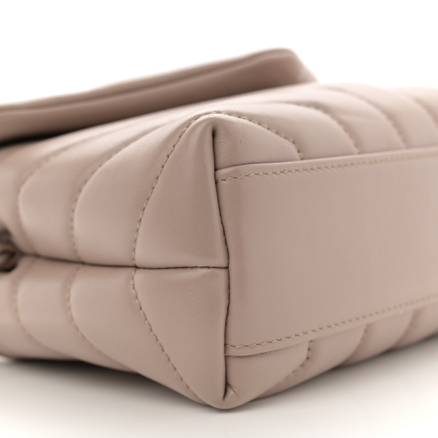 Saint Laurent Calfskin Y Quilted Monogram Toy Loulou Crossbody Bag Light Natural 9 of 11