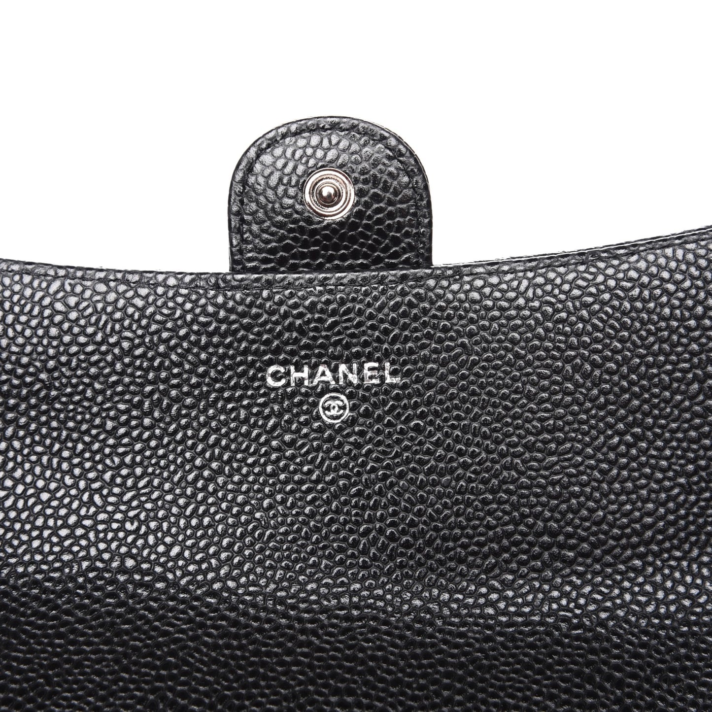 Caviar Quilted Large Flap Wallet Black