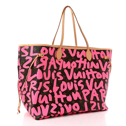 Louis Vuitton Monogram Graffiti Neverfull GM Fuchsia 4 of 10