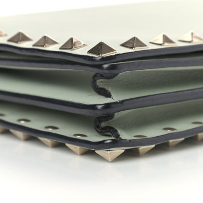 Valentino Garavani Calfskin Rockstud Wallet on Chain Water Green 11 of 16