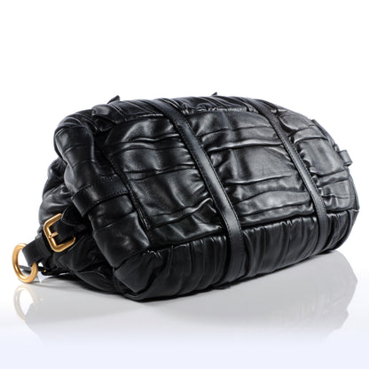 Prada Nappa Leather Gaufre Handbag Nero Black 5 of 8