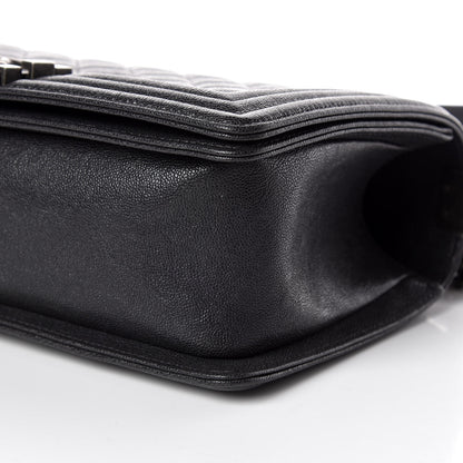 Chanel Caviar Quilted Medium Boy Flap Charcoal 6 of 9