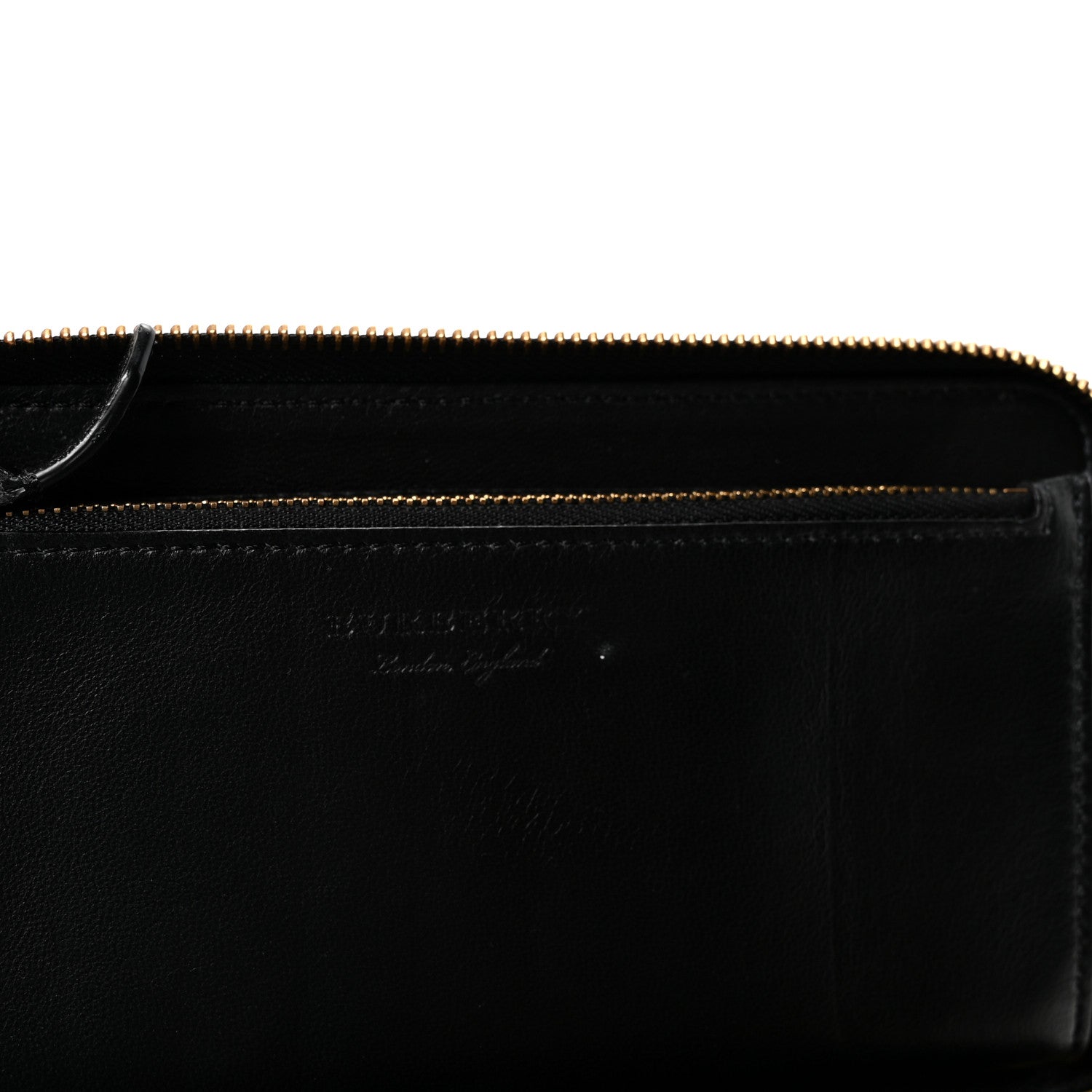 Burberry Calfskin Studded Snowflake Zip Around Wallet Black 6 of 7