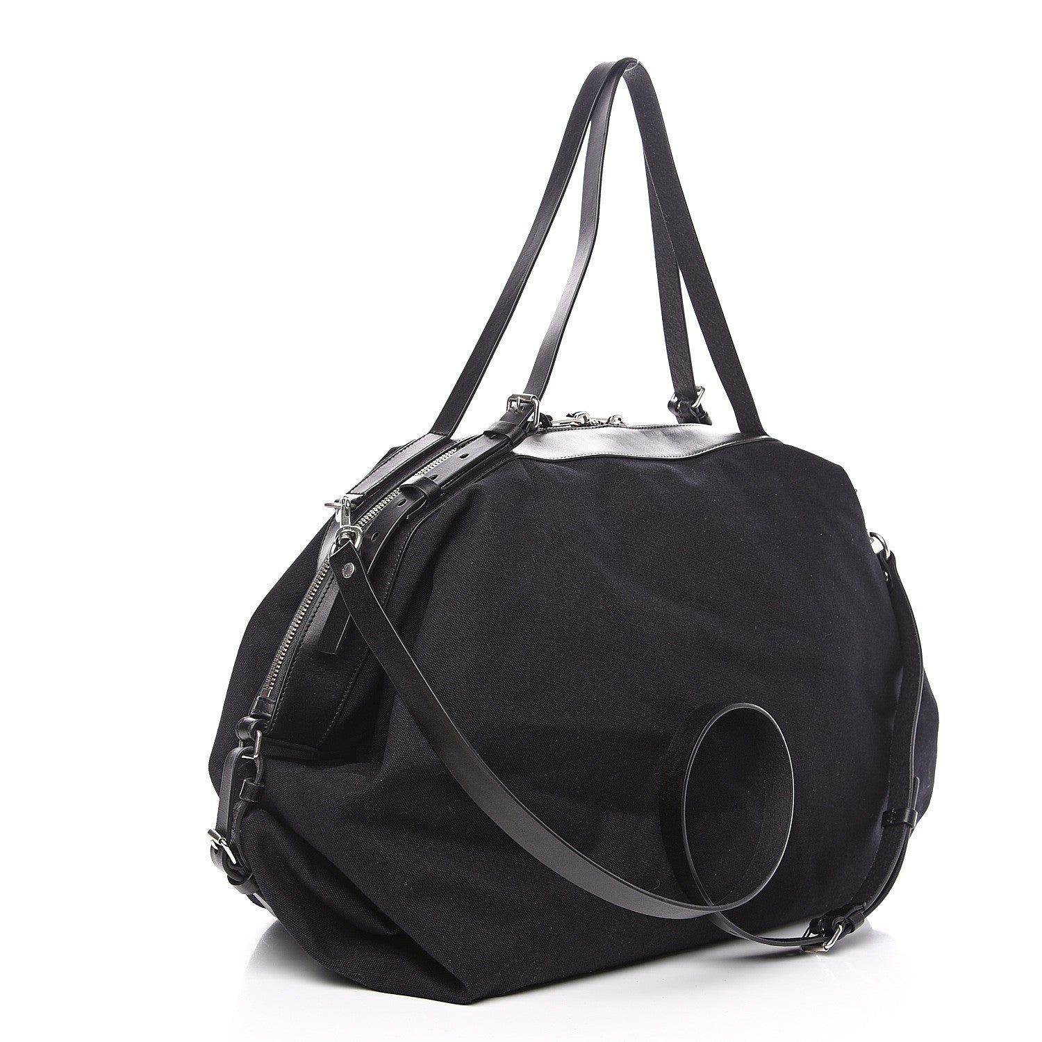 Saint Laurent Canvas ID Shopping Bag Black 2 of 8