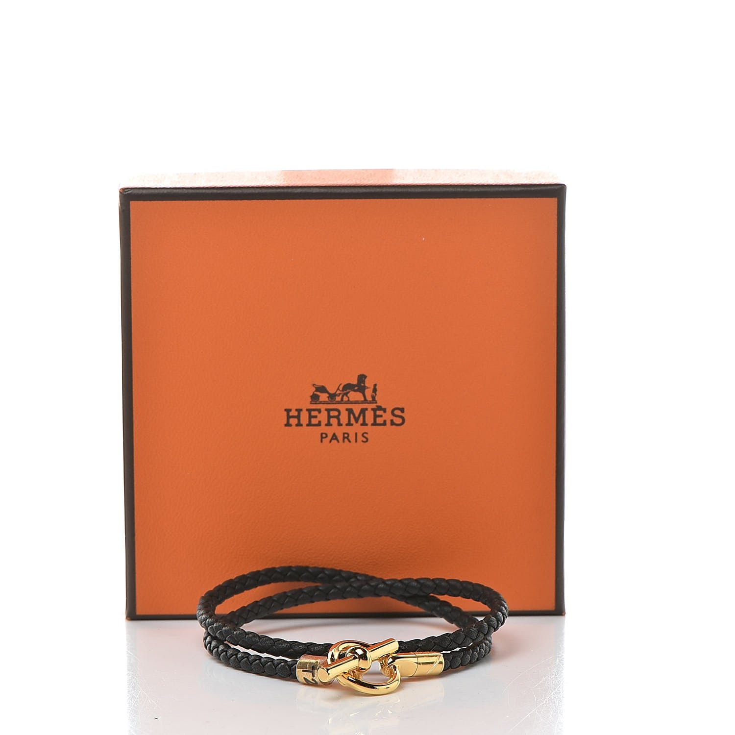 Hermes Swift Double Tour Glenan Bracelet T2 Black 6 of 6