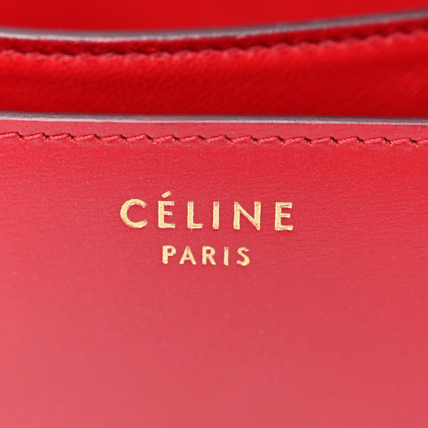 Celine Box Calfskin Medium Classic Box Flap Bag Red 6 of 11