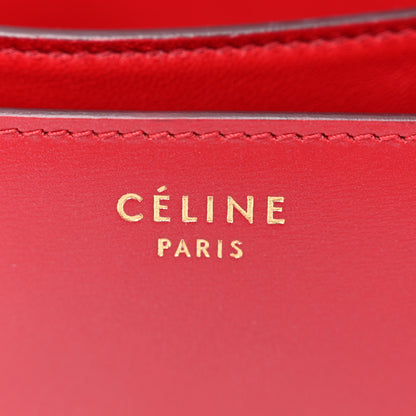 Celine Box Calfskin Medium Classic Box Flap Bag Red 6 of 11