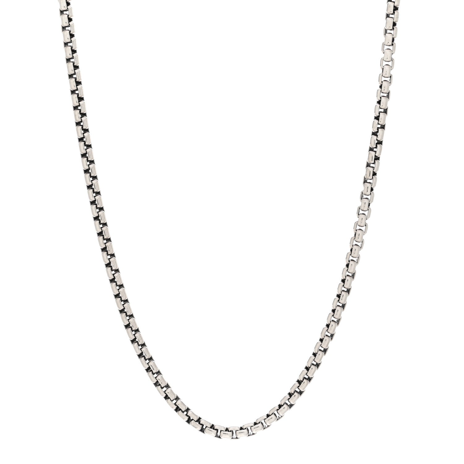 David Yurman Sterling Silver 14K Yellow Gold 3.6mm Box Chain Necklace 18" 1 of 4