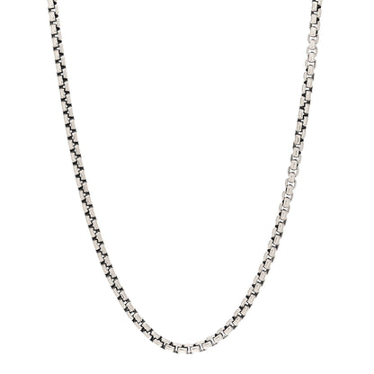 David Yurman Sterling Silver 14K Yellow Gold 3.6mm Box Chain Necklace 18" 1 of 4