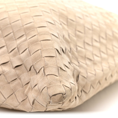 Bottega Veneta Suede Intrecciato Large Hop Ecru 9 of 9