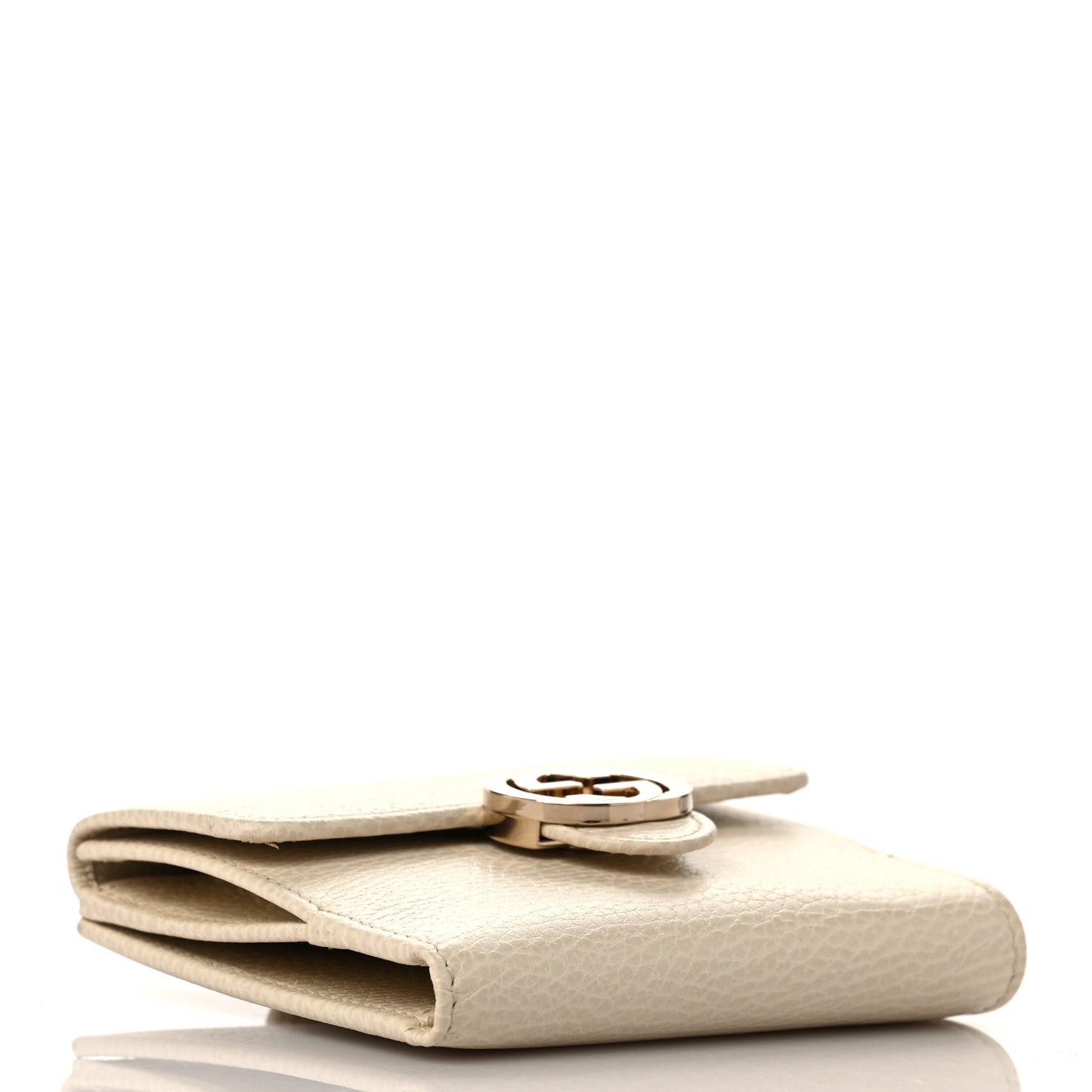 Dollar Calfskin Interlocking G French Wallet Ivoire