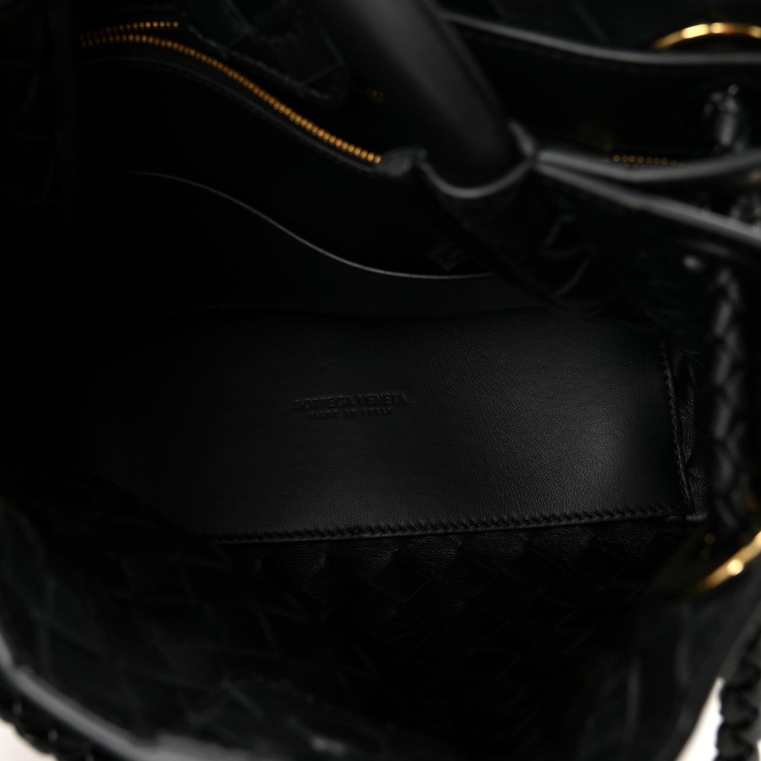 Bottega Veneta Nappa Intrecciato Small Andiamo Shoulder Bag Black 5 of 9