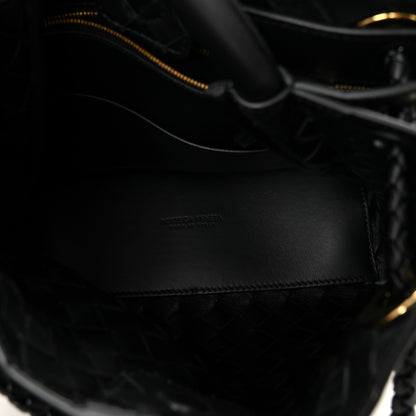 Bottega Veneta Nappa Intrecciato Small Andiamo Shoulder Bag Black 5 of 9