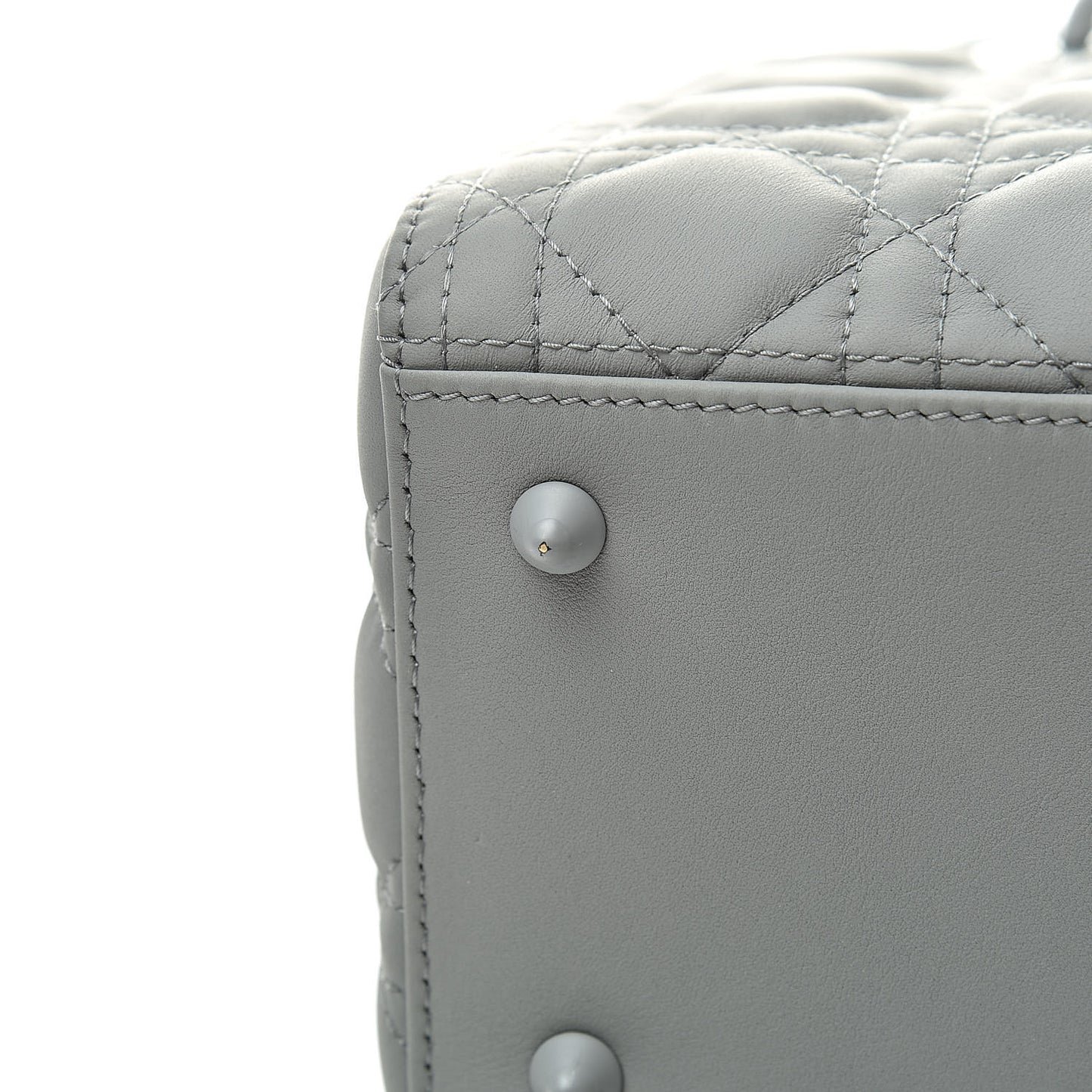 Ultra Matte Calfskin Cannage Medium Lady Dior Grey Stone
