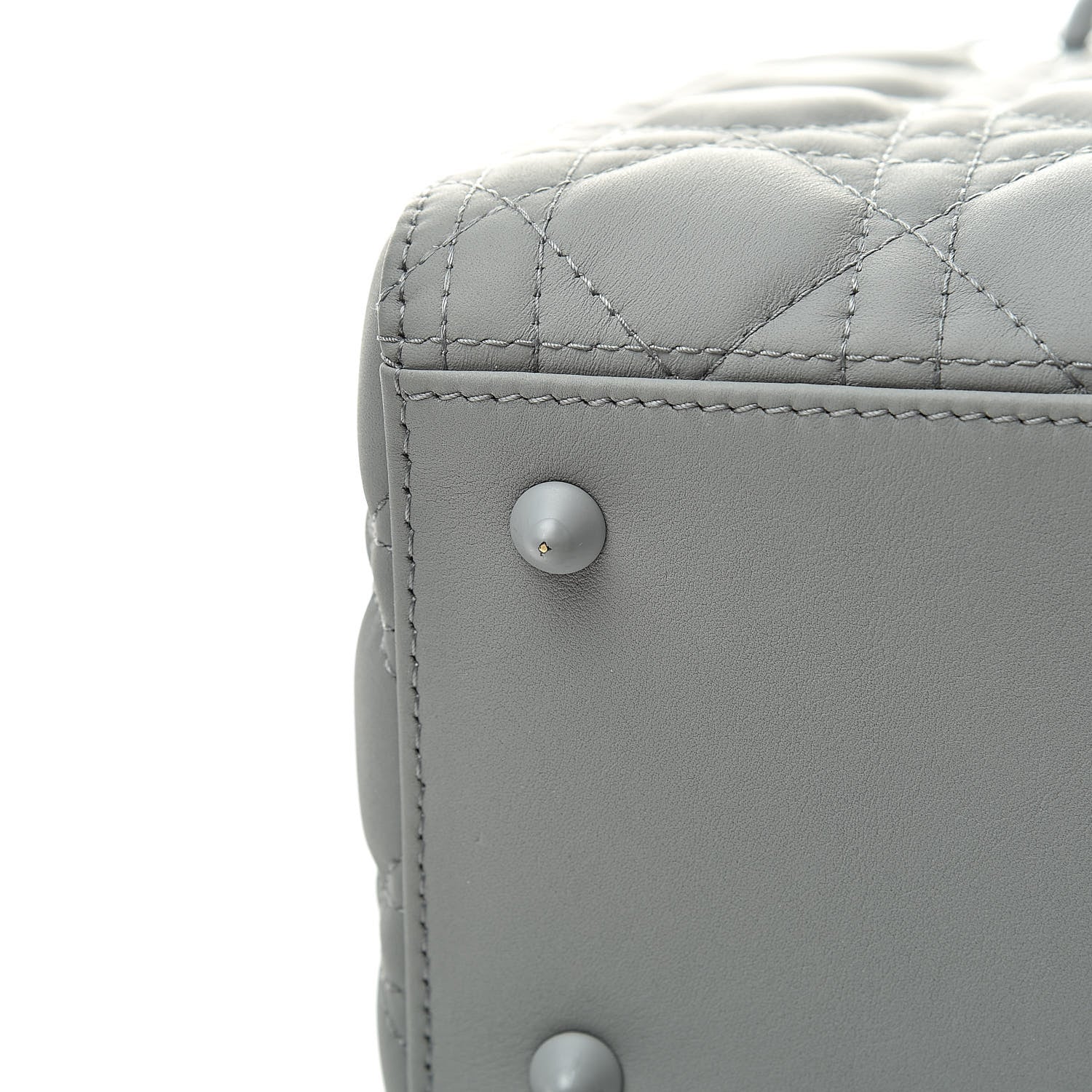 Christian Dior Ultra Matte Calfskin Cannage Medium Lady Dior Grey Stone 14 of 14