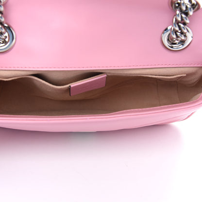 Gucci Calfskin Matelasse Mini GG Marmont Shoulder Bag Wild Rose 4 of 8