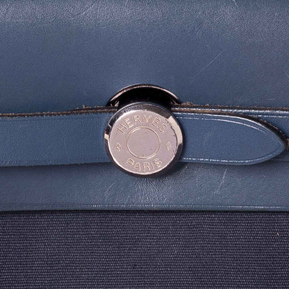 Hermes Toile Herbag PM 30 Navy Bleu 5 of 8