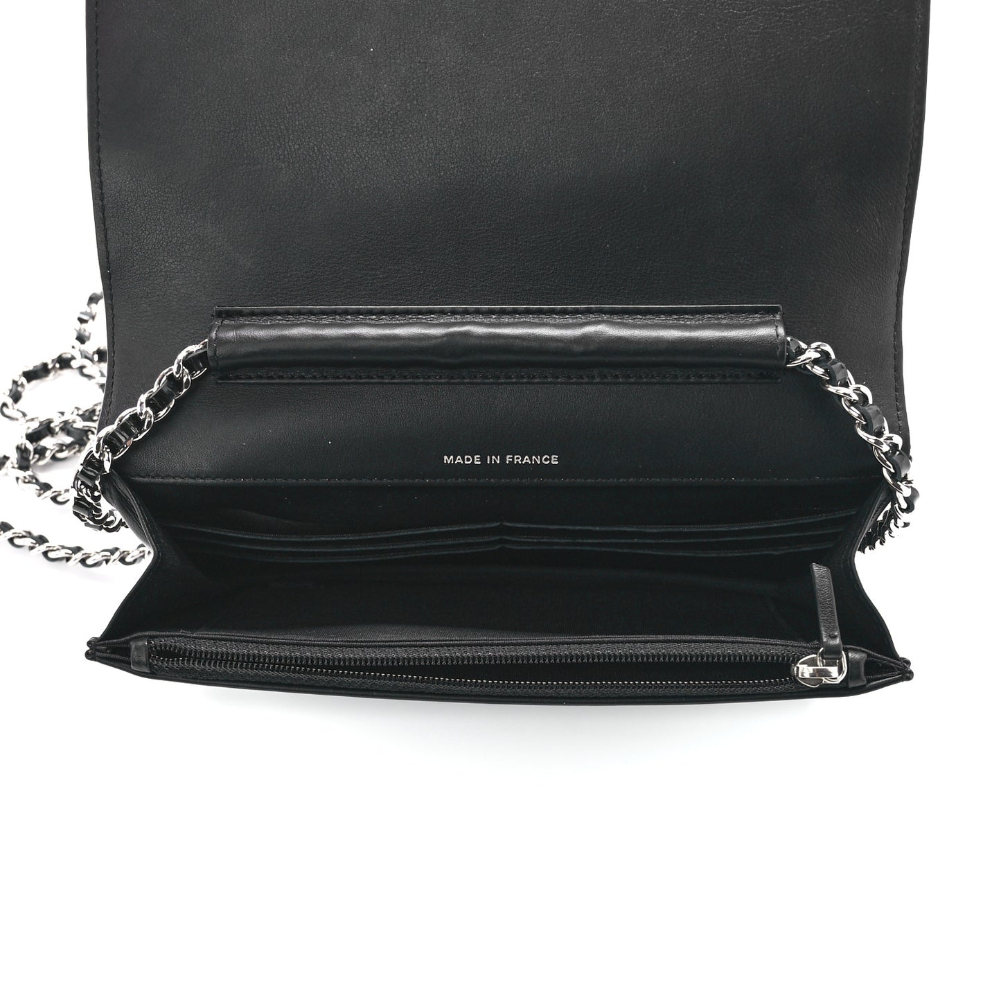 Patent Strass Wallet On Chain WOC Black