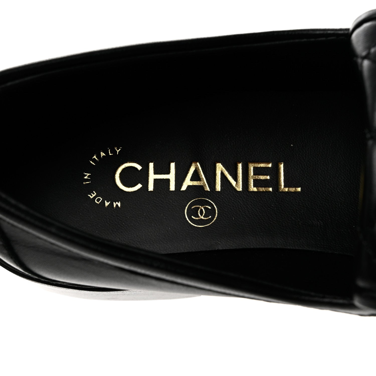 Chanel Lambskin Quilted CC Turnlock Loafers 38 Black 7 of 9