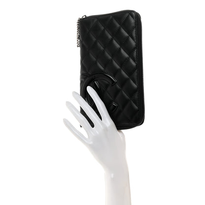 Chanel Calfskin Cambon Zip Around Organizer Wallet Black 2 of 10