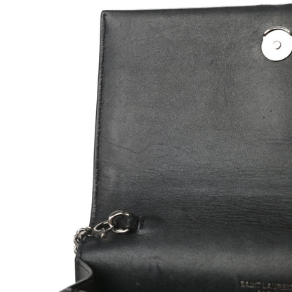 Saint Laurent Smooth Calfskin Classic Monogram Pins Kate Tassel Chain Wallet Black 11 of 18