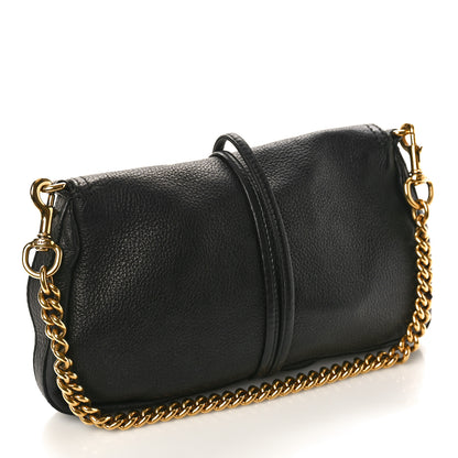 Gucci Calfskin Bamboo Croisette Evening Bag Black 2 of 10